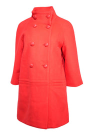 Current Boutique-Coach - Red Wool Blend Double Breasted Button Coat Sz M