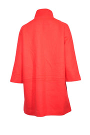 Current Boutique-Coach - Red Wool Blend Double Breasted Button Coat Sz M