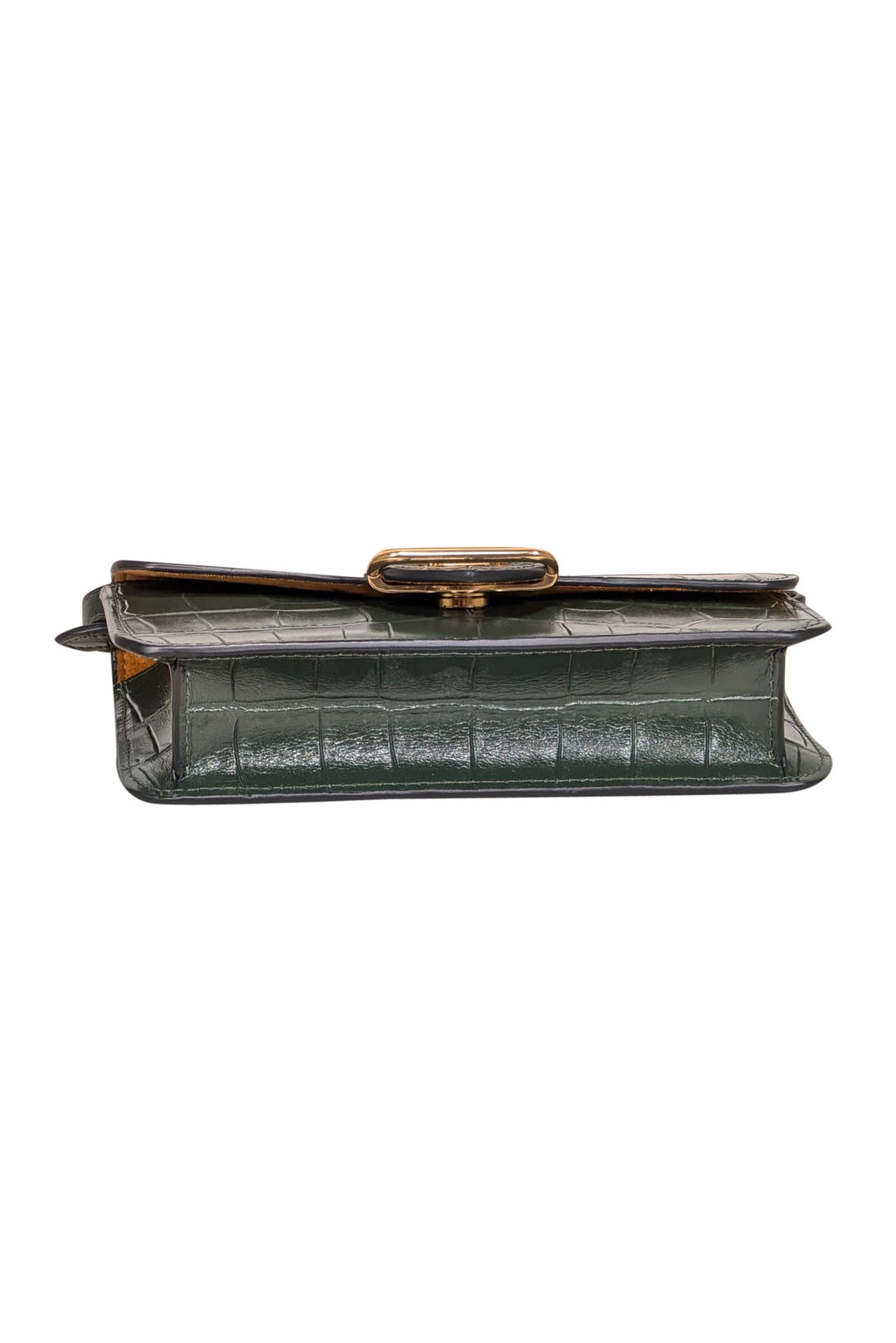 Coach - Hunter Green Croc Embossed Leather Crossbody Bag