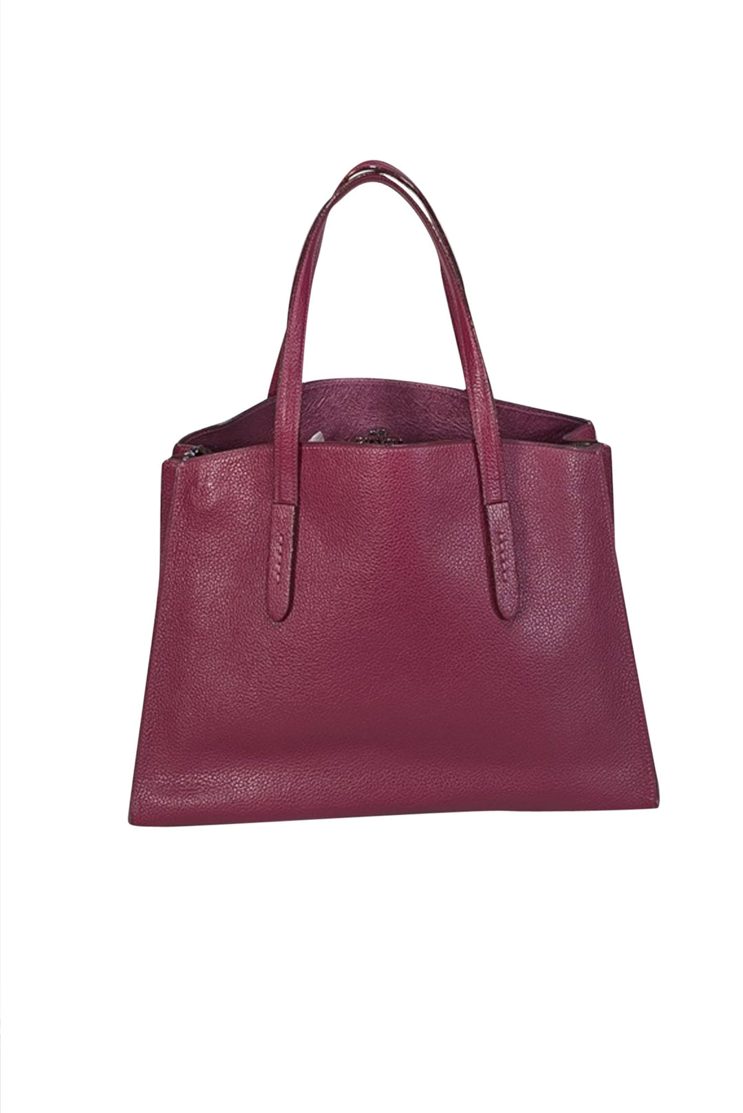 Coach - Purple Pebbled Leather Shoulder Bag | Current Boutique