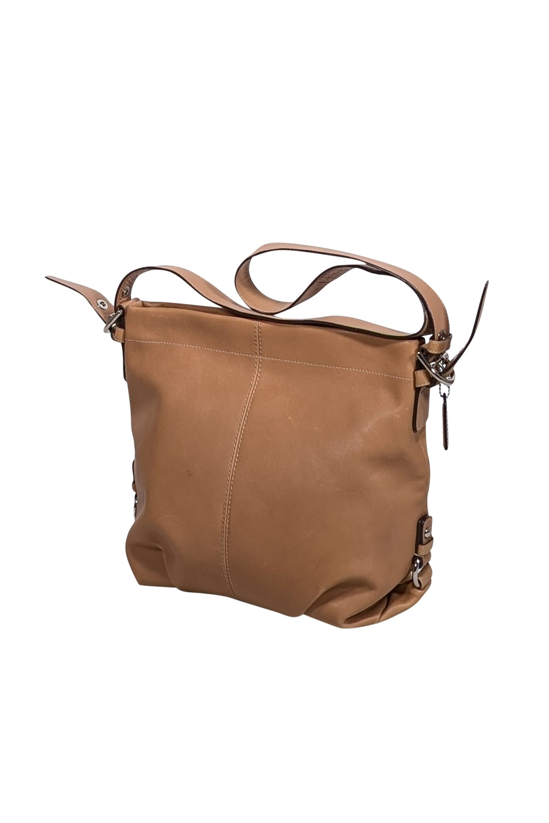 Coach - Tan Leather Long Strap Shoulder Bag | Current Boutique display picture 1