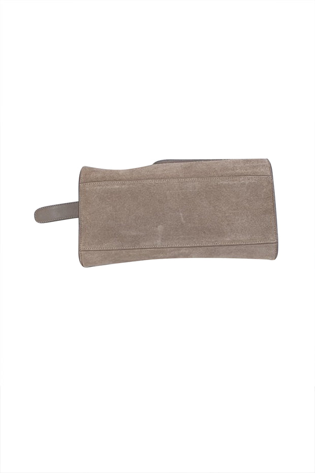 Current Boutique-Cuyana - Taupe Suede "Double Loop" Crossbody Bag