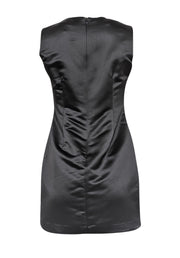 Cynthia Rowley - Black Satin Rhinestone Front Sleeveless Dress Sz 6