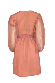 Current Boutique-Cynthia Rowley - Light Pink Organza Wrap Dress Sz M