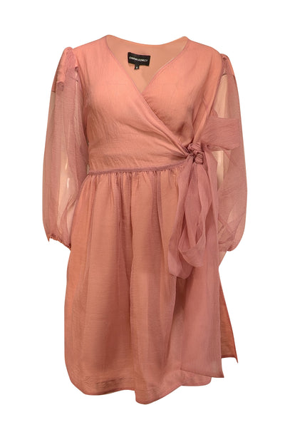 Current Boutique-Cynthia Rowley - Light Pink Organza Wrap Dress Sz M