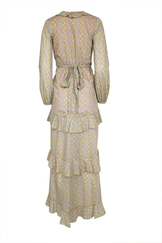 Cynthia Rowley - Light Pink w/ Yellow & White Floral Print Wrap Dress Cynthia Rowley - Light Pink w/ Yellow & White Floral Print Wrap Dress