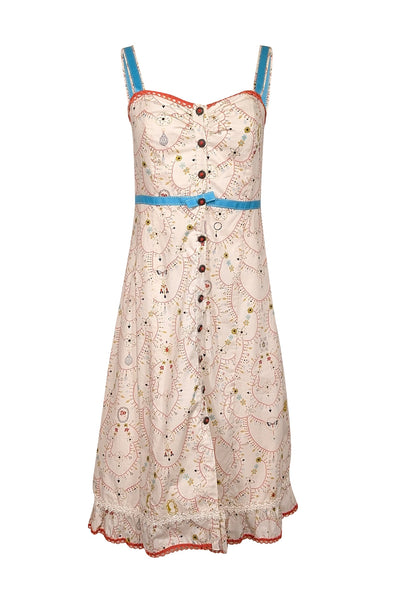 Cynthia Steffe - Ivory & Multi Color Print Sleeveless Dress Sz 4 Cynthia Steffe - Ivory & Multi Color Print Sleeveless Dress Sz 4