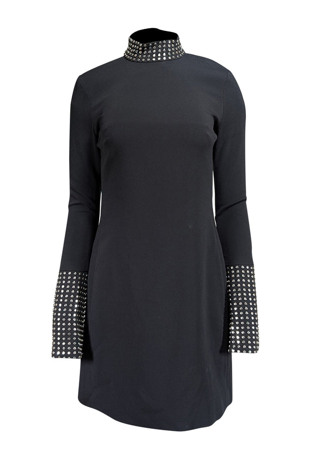 David Koma - Black Studded A-line Dress Sz 8 David Koma - Black Studded A-line Dress Sz 8