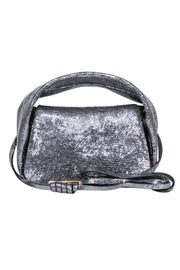 Current Boutique-Demellier London - Silver Metallic Sheepskin Leather Mini Bag