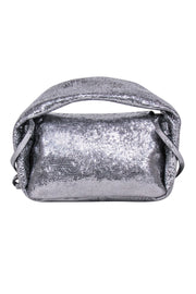 Current Boutique-Demellier London - Silver Metallic Sheepskin Leather Mini Bag