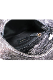Current Boutique-Demellier London - Silver Metallic Sheepskin Leather Mini Bag