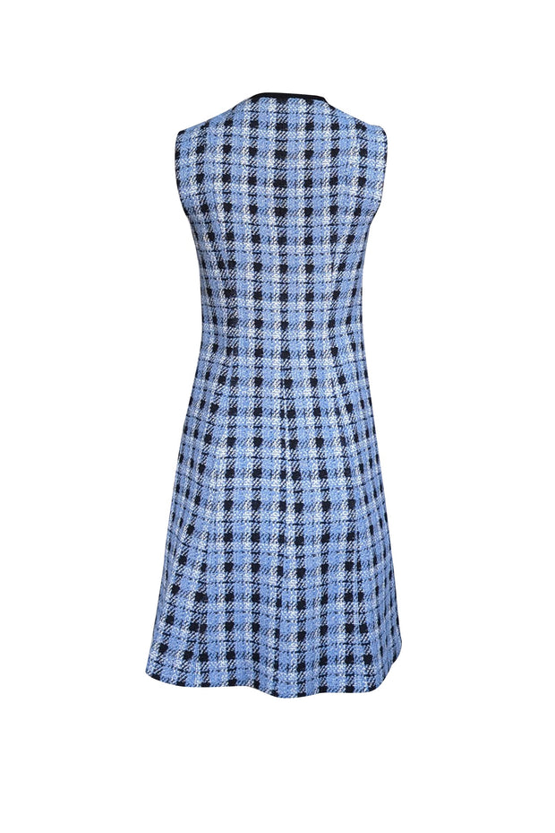 Derek Lam - Blue, Black, & White Plaid Sleeveless Dress Sz 6 Derek Lam - Blue, Black, & White Plaid Sleeveless Dress Sz 6