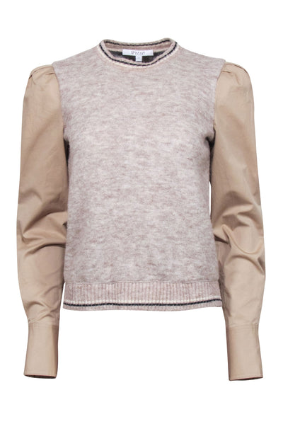 Current Boutique-Derek Lam - Beige & Tan Mixed Media Sweater Sz XS
