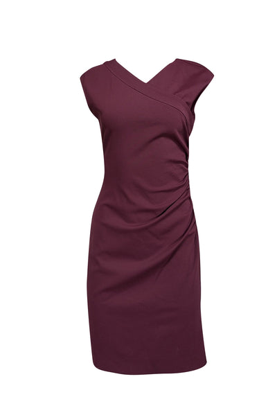 Diane von Furstenberg - Cabernet Ruched Jersey Cap Sleeve Dress Sz 8 Diane von Furstenberg - Cabernet Ruched Jersey Cap Sleeve Dress Sz 8