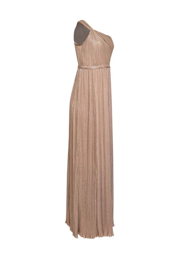 Diane von Furstenberg - Champagne Gold Plisse "Lucielle" One Shoulder Diane von Furstenberg - Champagne Gold Plisse "Lucielle" One Shoulder