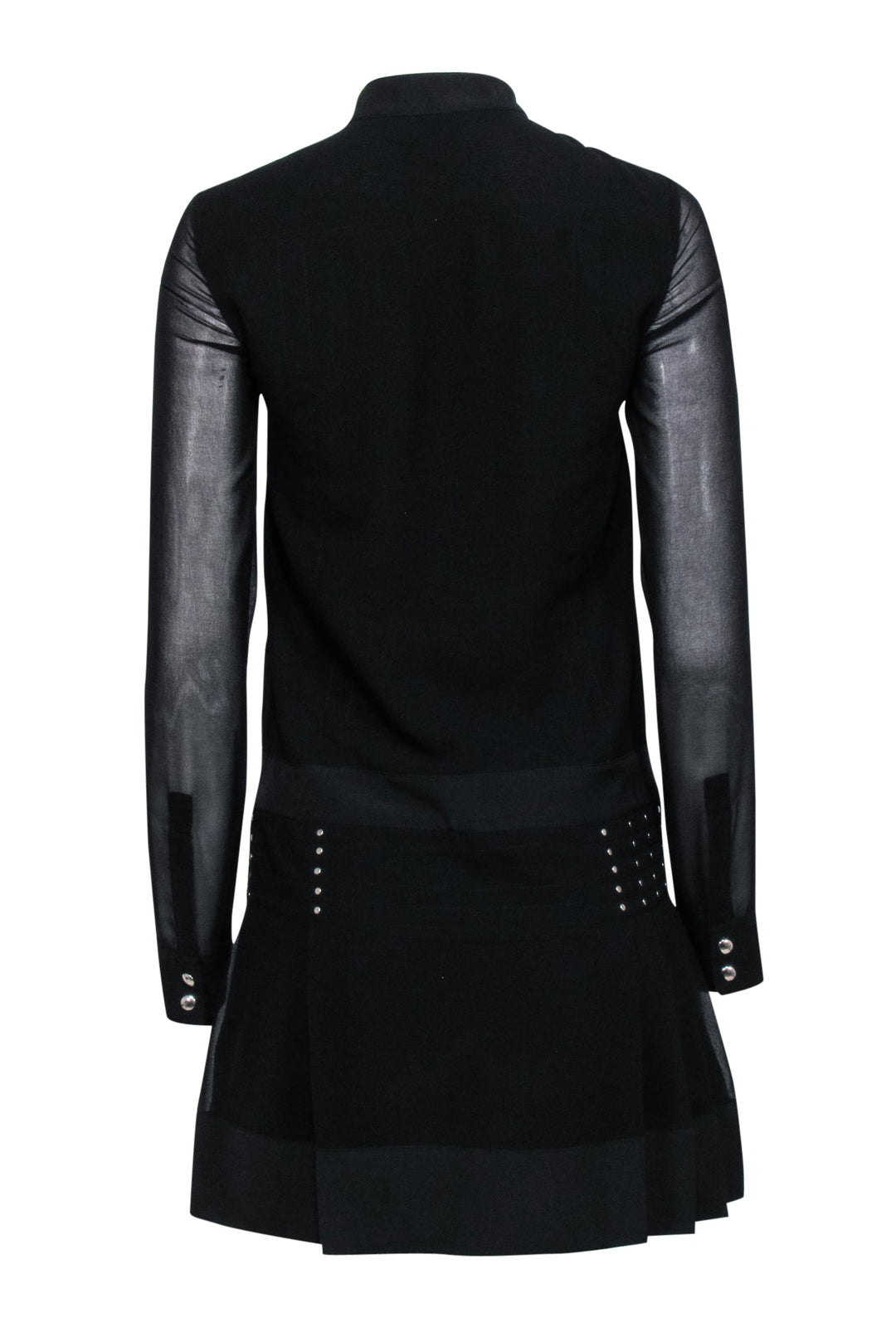 Diesel Black Gold - Black Pleated Long Sleeve Dress Sz XS