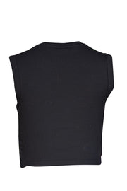 Current Boutique-Dion Lee - Black Ribbed Corset Boning Bodice Sleeveless Top Sz XS