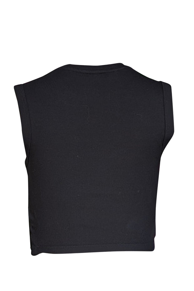 Current Boutique-Dion Lee - Black Ribbed Corset Boning Bodice Sleeveless Top Sz XS