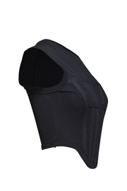 Current Boutique-Dion Lee - Black Ribbed Corset Boning Bodice Sleeveless Top Sz XS