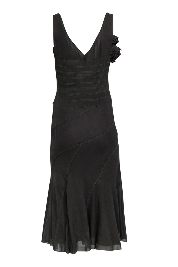 DKNY - Olive Green Sleeveless Dress w/ Contrast Stitching Sz 6