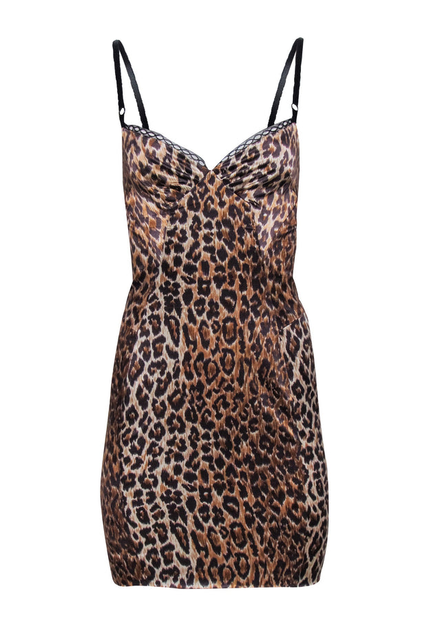Current Boutique-Dolce & Gabbana - Tan, Brown, & Black Leopard Print Mini Dress Sz 4