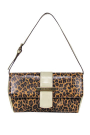 Current Boutique-Dolce & Gabbana - Tan Leopard Print Baguette w/ Beige Leather Trims