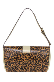 Current Boutique-Dolce & Gabbana - Tan Leopard Print Baguette w/ Beige Leather Trims