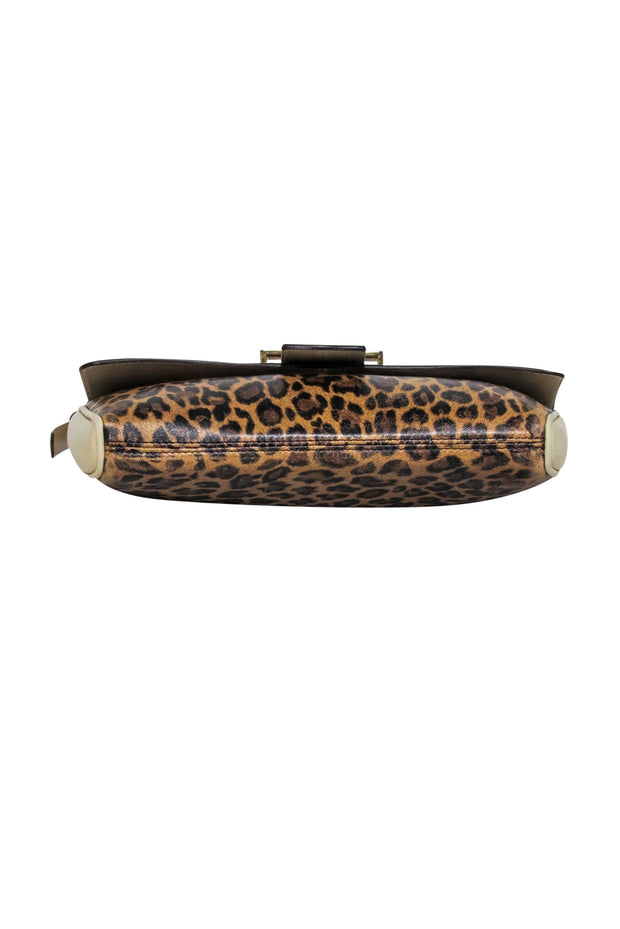 Current Boutique-Dolce & Gabbana - Tan Leopard Print Baguette w/ Beige Leather Trims