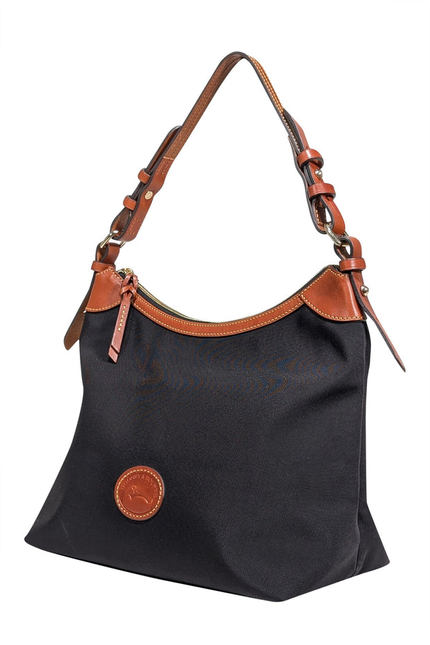 dooney black nylon and leather backpack Dooney & Bourke