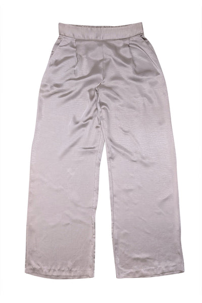 Current Boutique-Drew - Beige Satin Wide Leg Pants Sz S