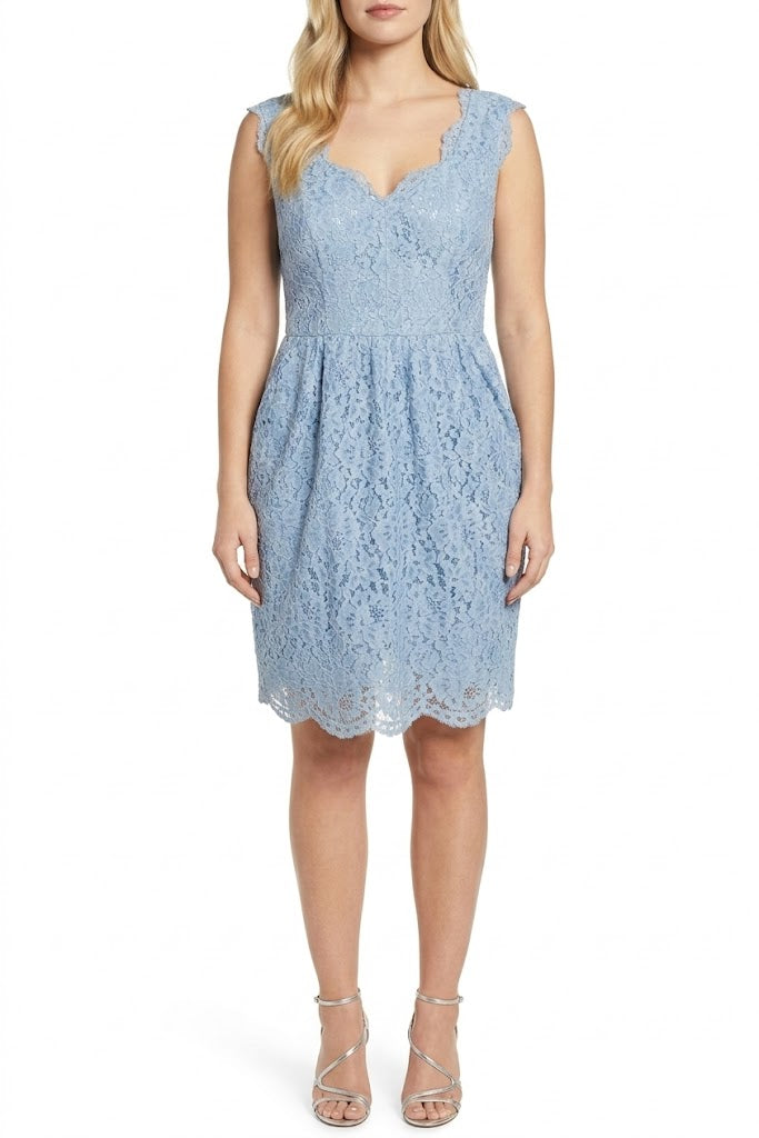 shoshanna blue lace dress Shoshanna Women's Cheshire Brena Dress - Blue - Size 2