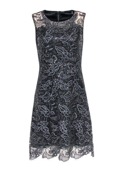Elie Tahari - Black Sequin Detail Dress Sz 4 Elie Tahari - Black Sequin Detail Dress Sz 4