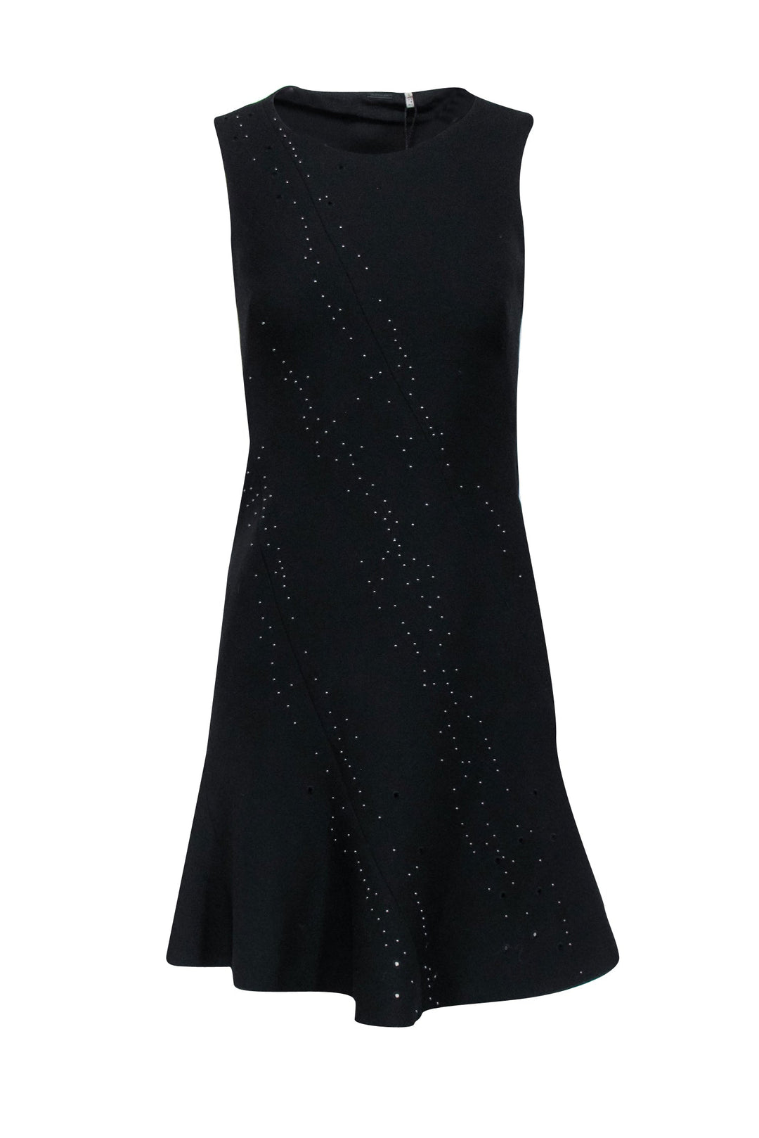 Elie Tahari - Black Sleeveless Dress w/ Gunmetal Beads & Embroidery Sz Elie Tahari - Black Sleeveless Dress w/ Gunmetal Beads & Embroidery Sz