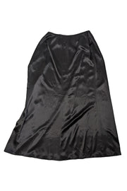 Current Boutique-Emanuel Ungaro - Black Silk Maxi Wrap Skirt Sz XXL