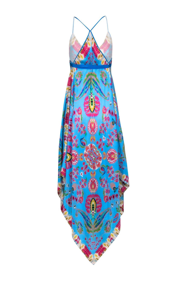 Etro - Blue & Mulit Color Print Maxi Dress One Size Etro - Blue & Mulit Color Print Maxi Dress One Size