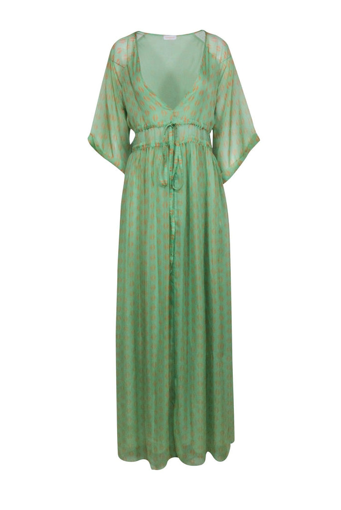 orange and mint green dress Eywasouls Malibu