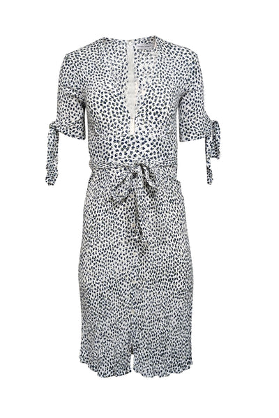 Current Boutique-Faithfull the Brand - White w/ Blue & Green Floral Print Dress Sz 4
