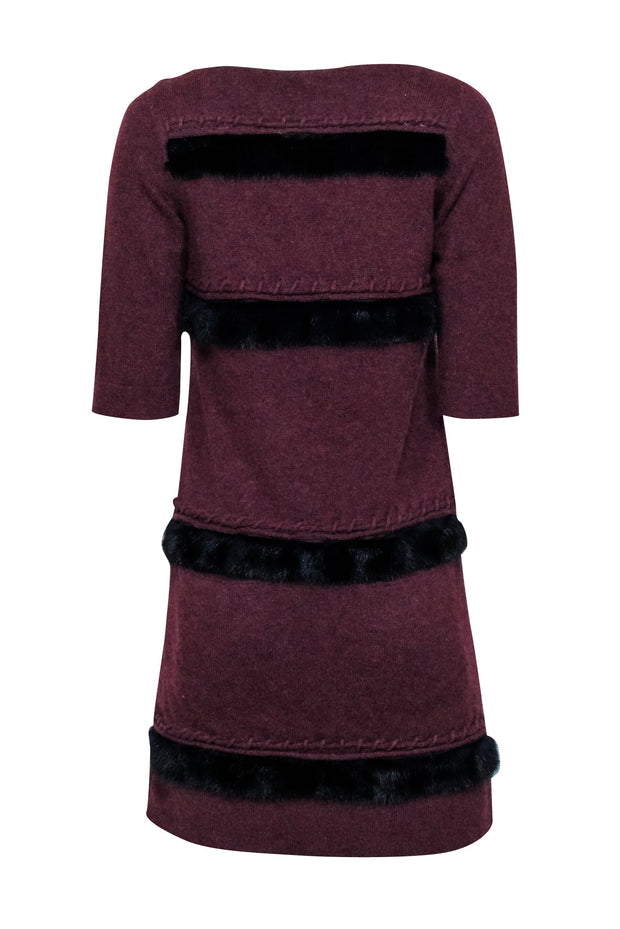 Can I Buy Disposable Vapes Online Fendi - Maroon Cashmere Sweater Dress w/ Fur Front Detail Sz Can I Buy Disposable Vapes Online Fendi - Maroon Cashmere Sweater Dress w/ Fur Front Detail Sz
