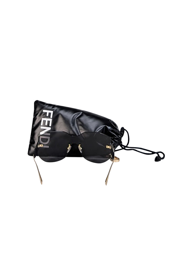 Current Boutique-Fendi - Black Large Frameless Sunglasses