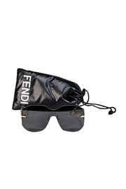 Current Boutique-Fendi - Black Large Frameless Sunglasses
