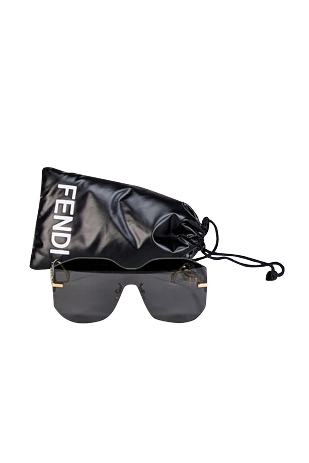 Current Boutique-Fendi - Black Large Frameless Sunglasses