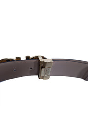 Current Boutique-Ferragamo - Beige, Tan, Black, & Multi Reversible Belt Set Sz M