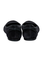 Current Boutique-Ferragamo - Black Suede Ballet Flats Sz 7.5