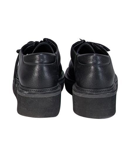 Current Boutique-Ferragamo - Black Leather "Euripilo" Platform Loafers Sz 10.5
