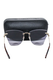 Current Boutique-Ferragamo - Gradient Purple Lens Large Frameless Sunglasses