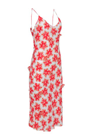 Current Boutique-Ferre - Ivory & Red Floral Sleeveless Slip Dress Sz 8