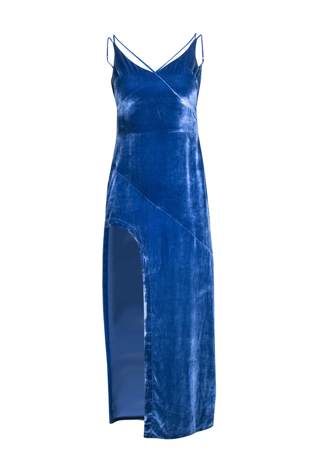 Current Boutique-For Love & Lemons - Blue Velvet "Nadine" Maxi Dress Sz XS