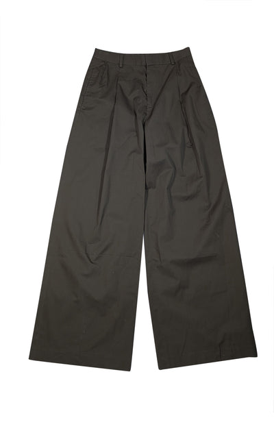 Frame - Army Green Pleated Wide Leg Pants Sz 4 - Current Boutique