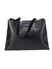 Current Boutique-Furla - Black Saffiano Leather Tote Bag