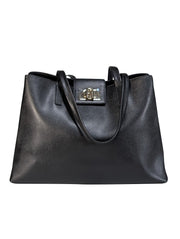 Current Boutique-Furla - Black Saffiano Leather Tote Bag